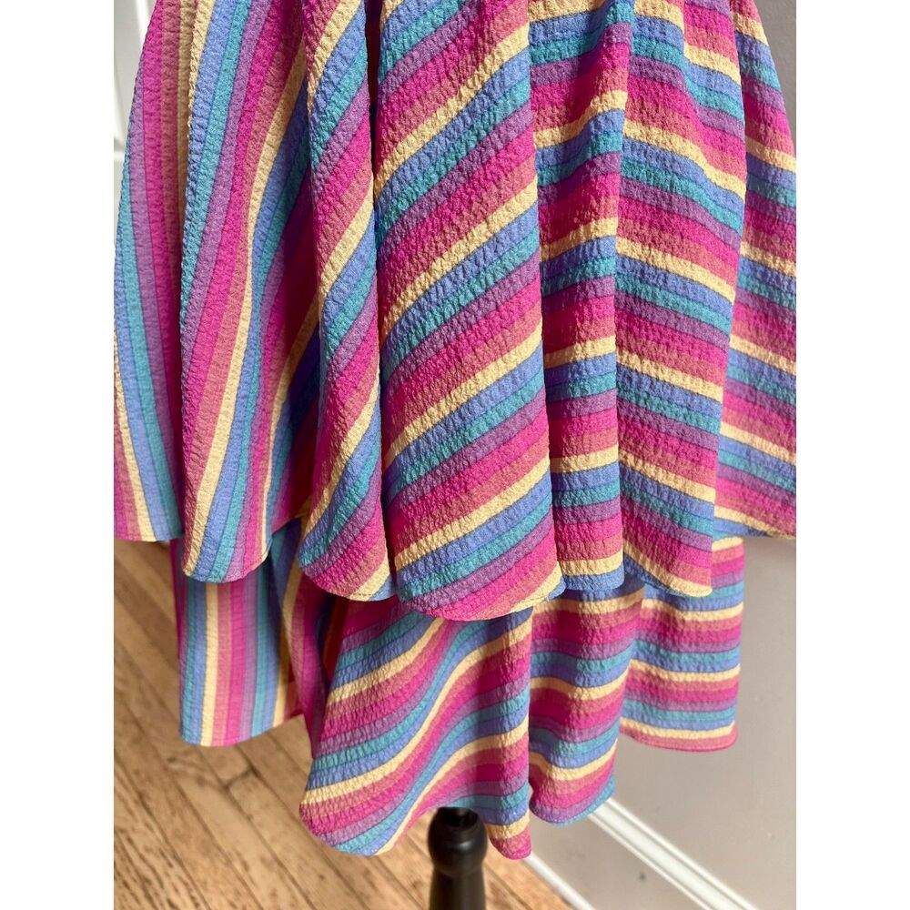 NWT Muted Striped "Blue Blush" Dress size M. - Picture 8 of 8